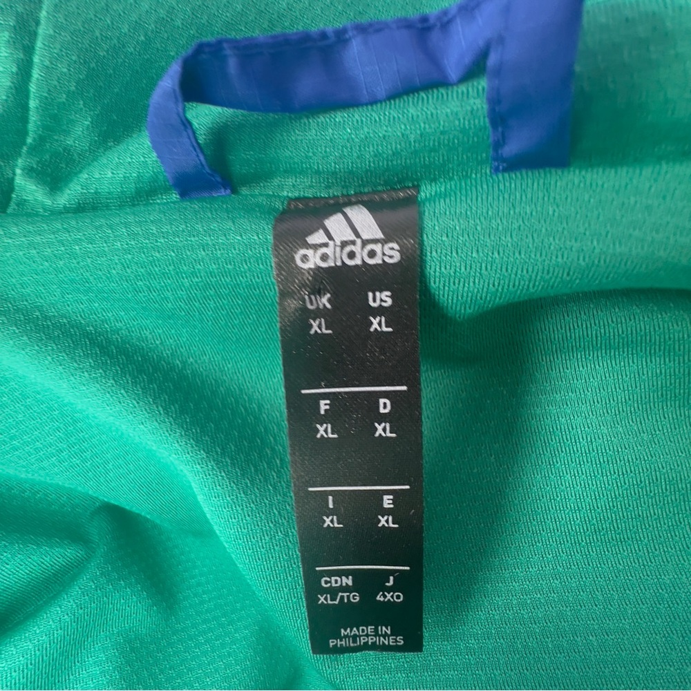 adidas - Mens Axis Windbreaker Green and Blue - Size XL - Picture 6 of 7